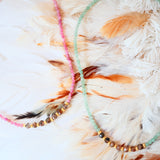 Collier HRIDAYA en tourmaline rose, aventurine et andalousite – Amour & alignement intérieur