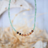 Collier HRIDAYA en tourmaline rose, aventurine et andalousite – Amour & alignement intérieur