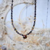 Collier Akasha Drishti - Iolite Labradorite Agate Indienne
