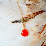 Collier Justine Cornaline – Énergie vitale & confiance en soi