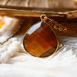 Collier JUSTINE Oeil de Tigre - Protection et Confiance