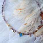 Collier Kruti pierre de lune améthyste labradorite lithothérapie sérénité intuition protection Ginandger
