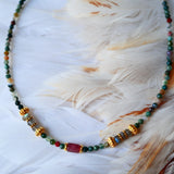 Collier agate indienne lithothérapie équilibre force intérieure sérénité Ginandger
