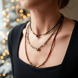 Collier Akasha Drishti - Iolite Labradorite Agate Indienne