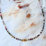 Collier Ratna Kavach - Grenat Labradorite Tourmalines