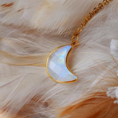 Collier Tandava lune pierre de lune lithothérapie féminité intuition cycles Ginandger
