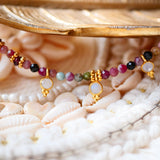 Collier SHUDDHI - Tourmaline, Grenat, Pierre de Lune - Purification et Passion