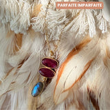 Collier Labradorite et Rubis indien - Parfaites Imparfaites