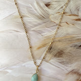 Collier Pierres Amazonite ou Trèfle Labradorite ou Rubis indien ou Pierre de lune - Parfaites Imparfaites
