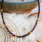 Collier Paola - pierre Grenat et labradorite