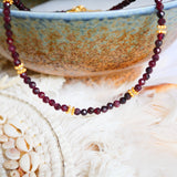 Collier Paola - pierre Grenat et labradorite