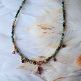 Collier Amalia agate indienne améthyste harmonie sérénité