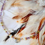 Halskette aus Labradorit, Amethyst und Peridot – Elyna
