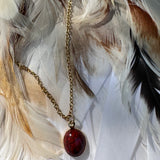 Collier Solange Jaspe Rouge ou Rhodonite Braderie - Parfaites