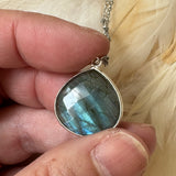 Collier Justine Labradorite argenté  - Parfaites Imparfaites