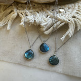 Collier Justine Labradorite argenté