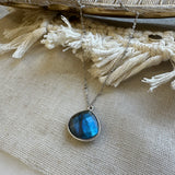 Collier Justine Labradorite argenté