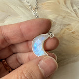 Collier ARGENTE Tandava  Pierre de lune  - Braderie Parfaites
