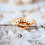 Bague œil Iris citrine lithothérapie joie lumière énergie positive Ginandger