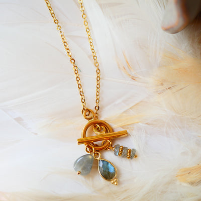 Collier Isha labradorite lithothérapie protection créativité intuition Ginandger
