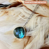 Collier Justine argenté Labradorite- Parfaites Imparfaites