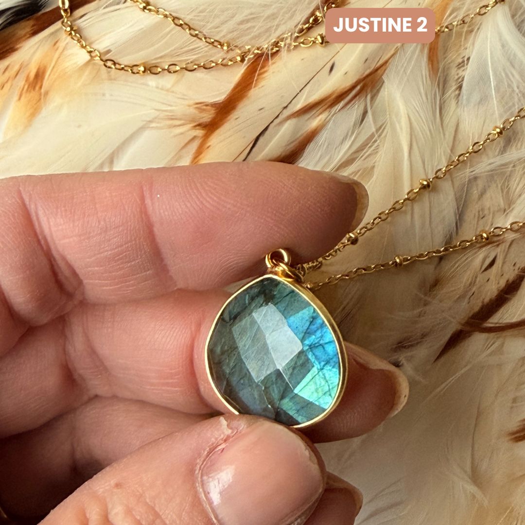 Collier Justine Labradorite 1, 2, 3 - Parfaites Imparfaites
