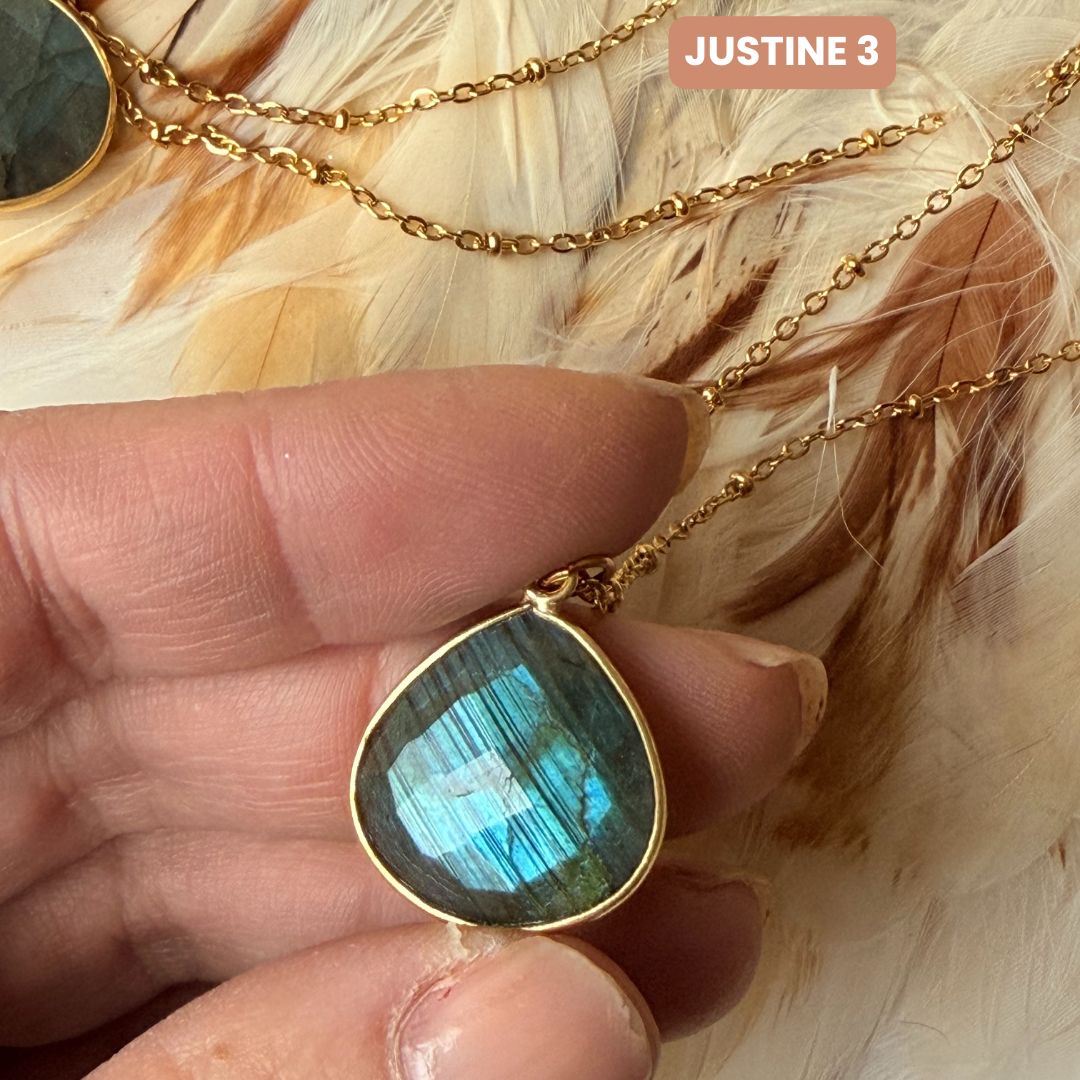 Collier Justine Labradorite 1, 2, 3 - Parfaites Imparfaites