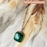Collier Justine Malachite2 - Parfaites Imparfaites