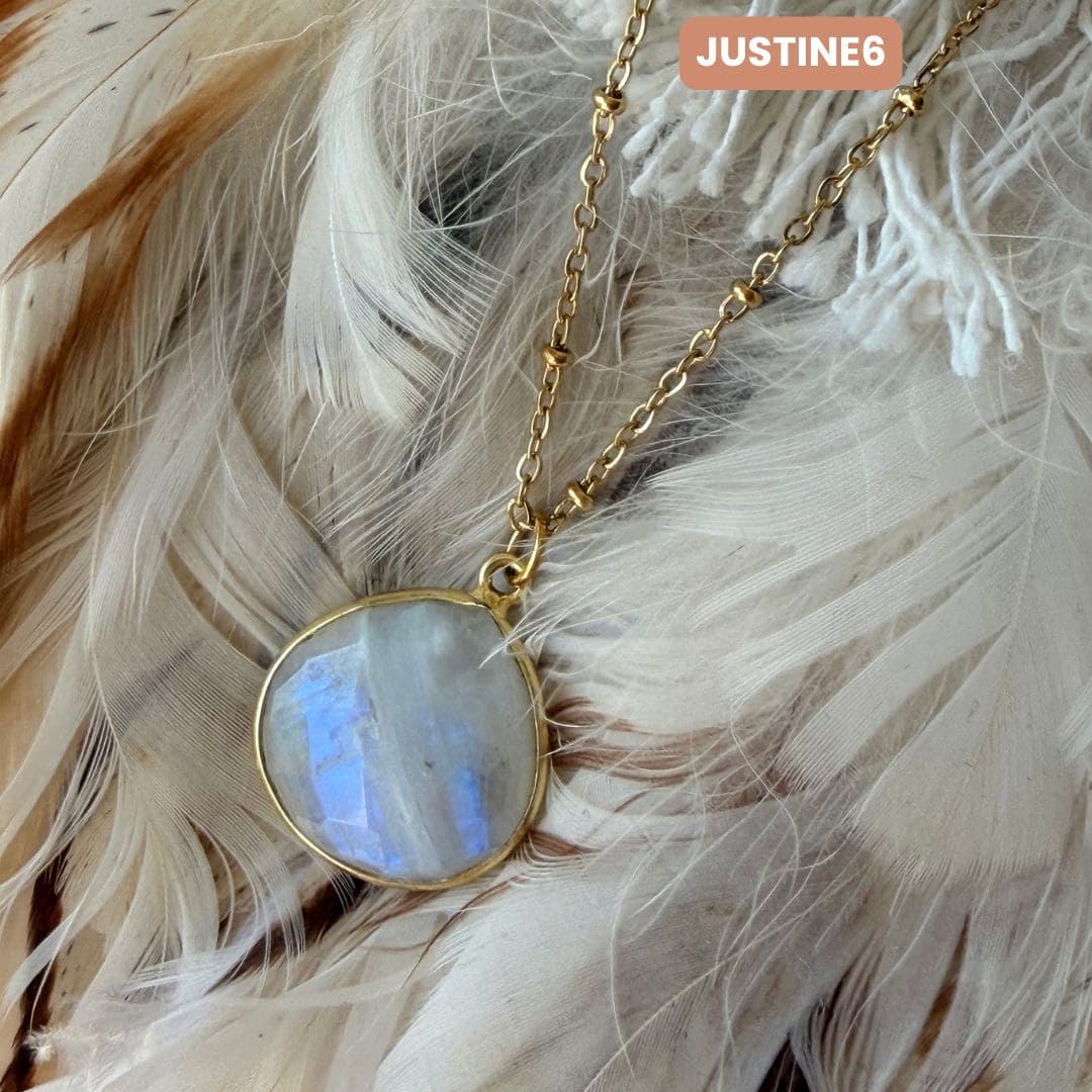 Collier Justine Pierre de lune 4 5 6 - Parfaites Imparfaites