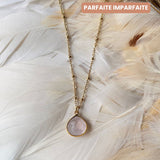 Collier Justine Quartz rose - Parfaites Imparfaites