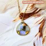 Collier Justine Labradorite et Pierre de Lune arc en ciel - Parfaites Imparfaites