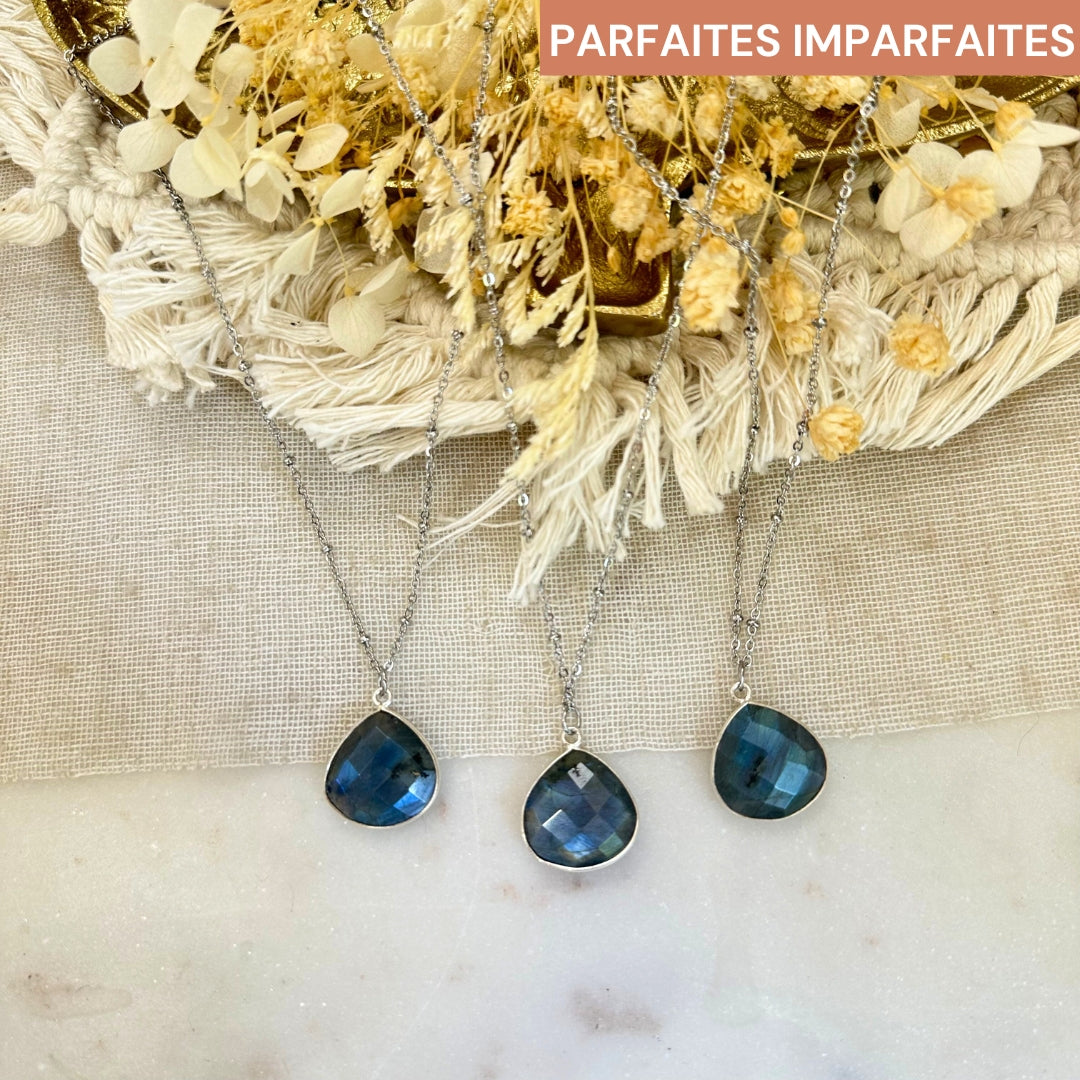 Collier Justine Labradorite argenté 1,2,3 - Parfaites Imparfaites