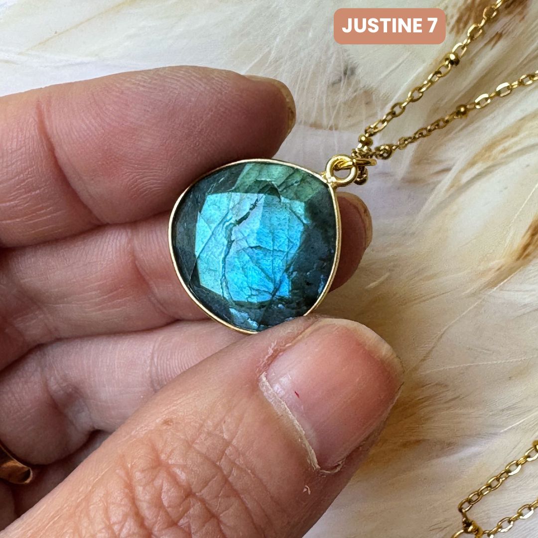Collier Justine Labradorite 7, 8, 9 - Parfaites Imparfaites