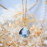 Collier Justine Pierre de Lune et Labradorite