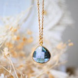 Collier Justine Pierre de Lune et Labradorite