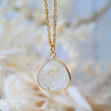 Collier Justine pierre Golden Rutile