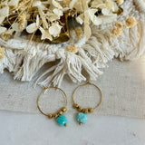 Boucles d'oreilles Manon Amazonite