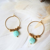 Boucles d'oreilles Manon Amazonite
