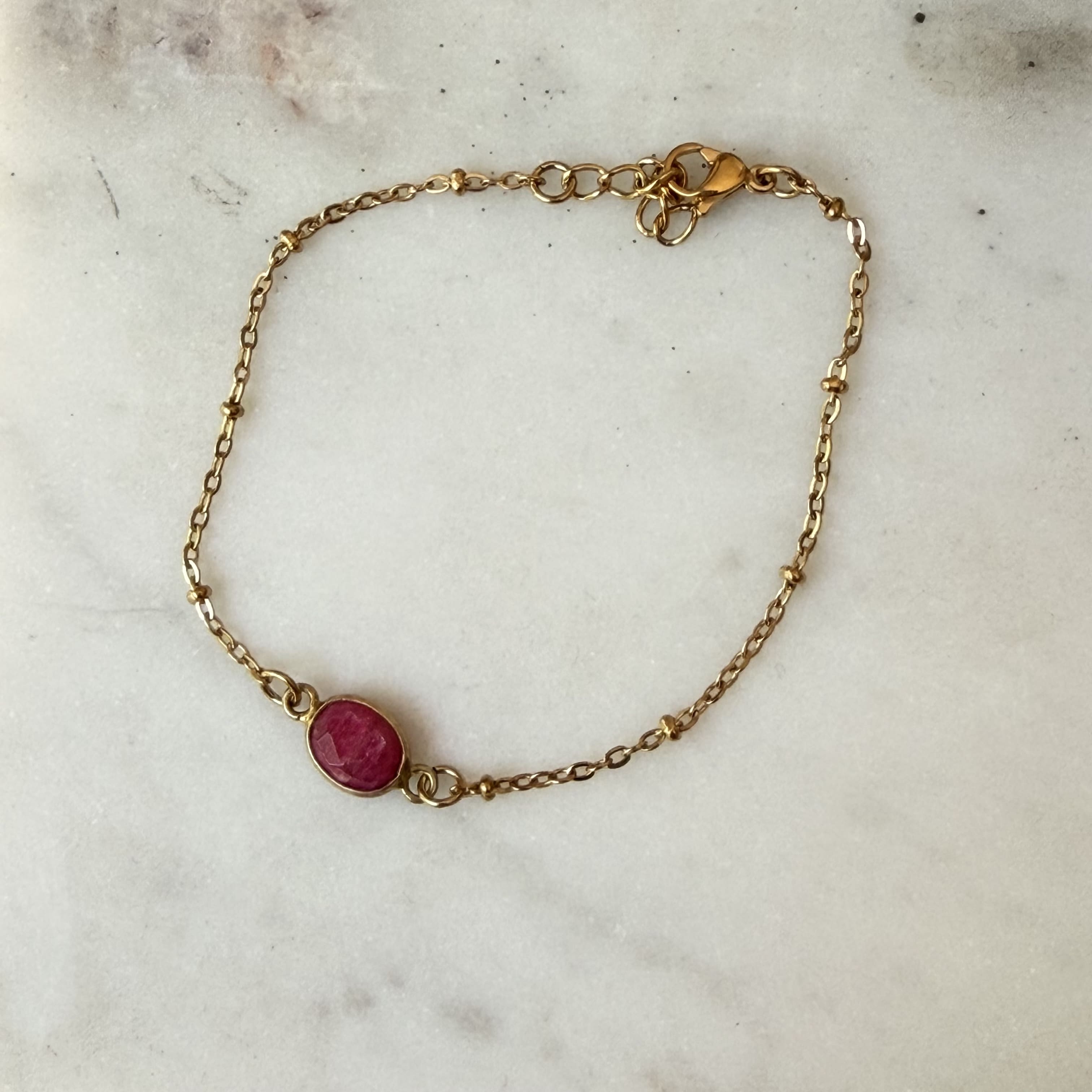 Bracelet Nino pierres au choix - Parfaites Imparfaites
