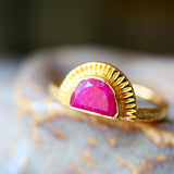 Bague réglable Oditi Rubis Indien