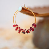 Boucles d'oreilles Grenat - Prisca
