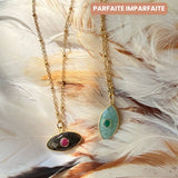 Collier Sonalia Labradorite ou Amazonite - Parfaites Imparfaites