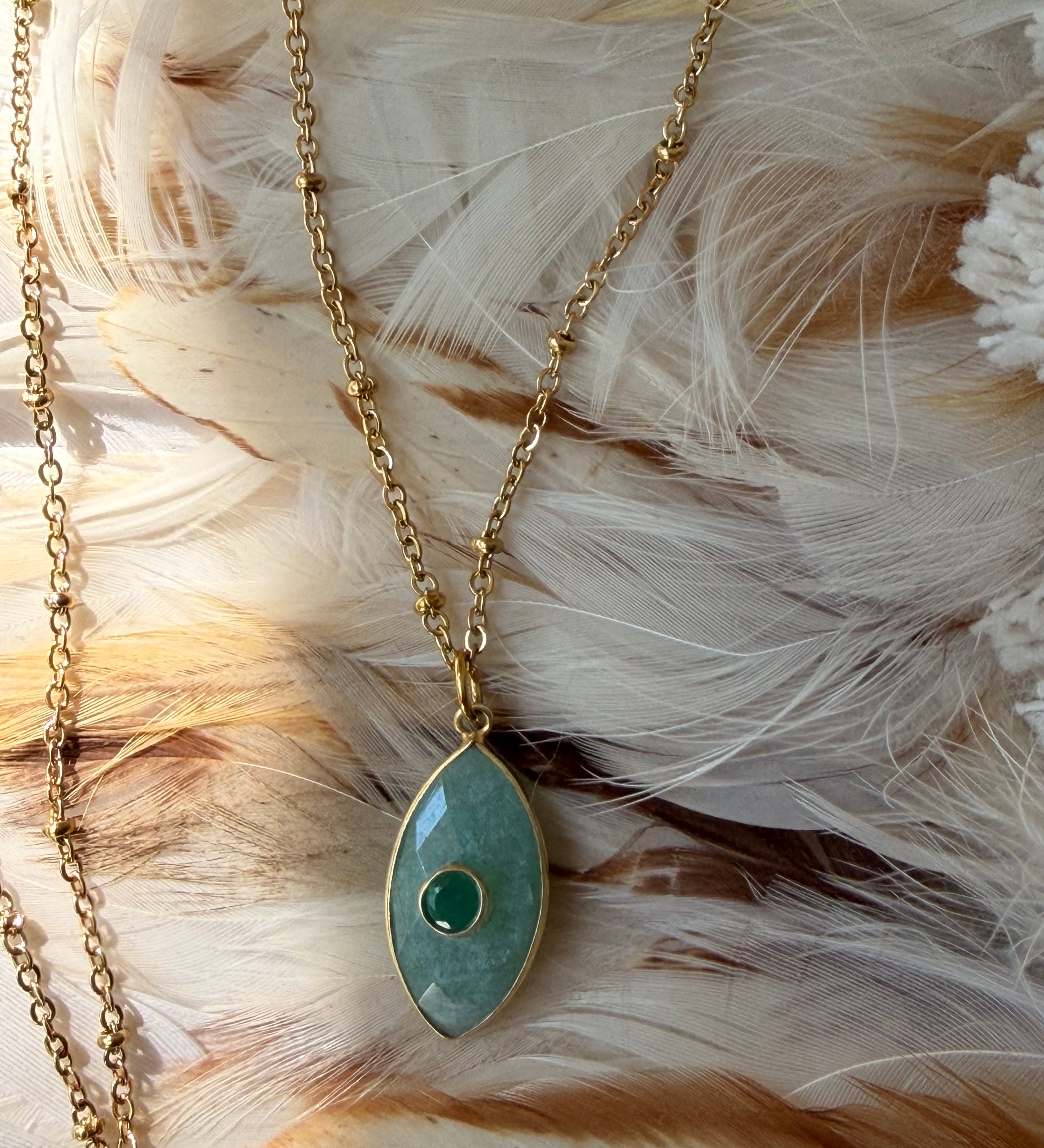 Collier Sonalia Labradorite ou Amazonite - Parfaites Imparfaites