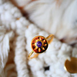Verstellbarer Amethystring - Suna