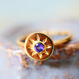 Verstellbarer Amethystring - Suna