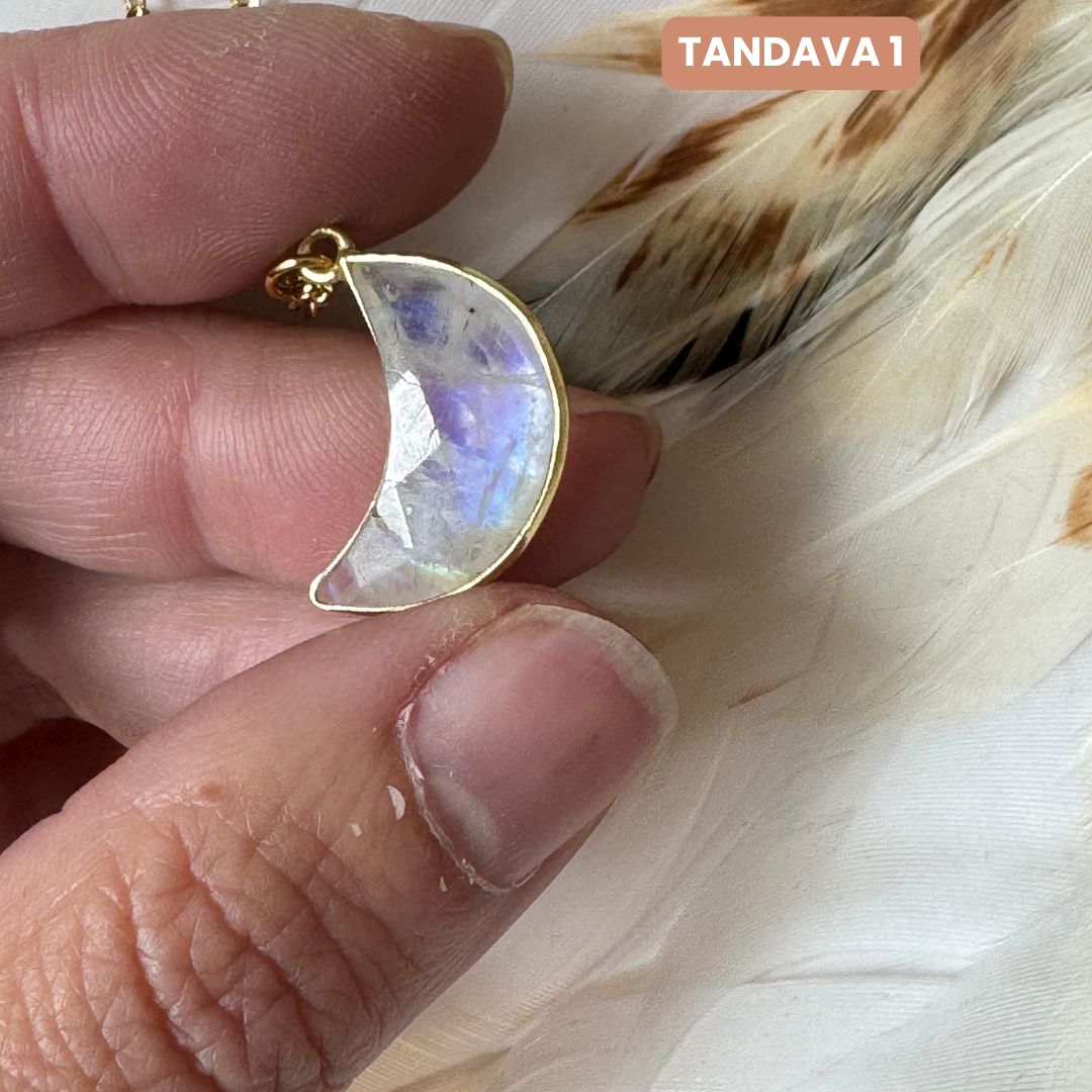 Collier Tandava Pierre de lune 1 2 3 - Braderie Parfaites
