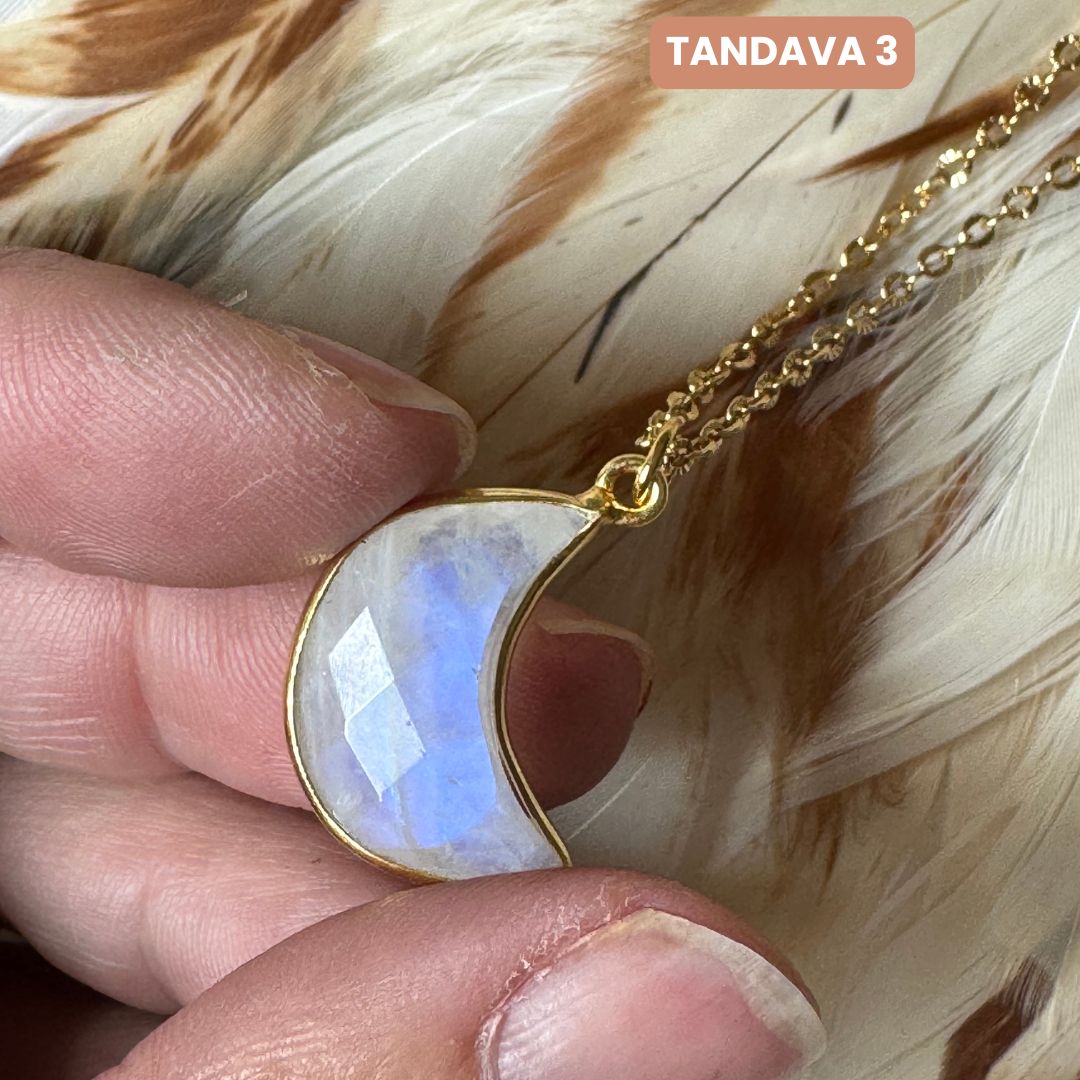 Collier Tandava Pierre de lune 1 2 3 - Braderie Parfaites