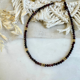 Collier Paola - pierre Grenat et labradorite