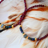 Bracelet Tamas grenat — détail perles pierre naturelle rouge profond Ginandger
