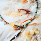 Collier Kiran – détail agate indienne et labradorite naturelles, bijou artisanal Ginandger
